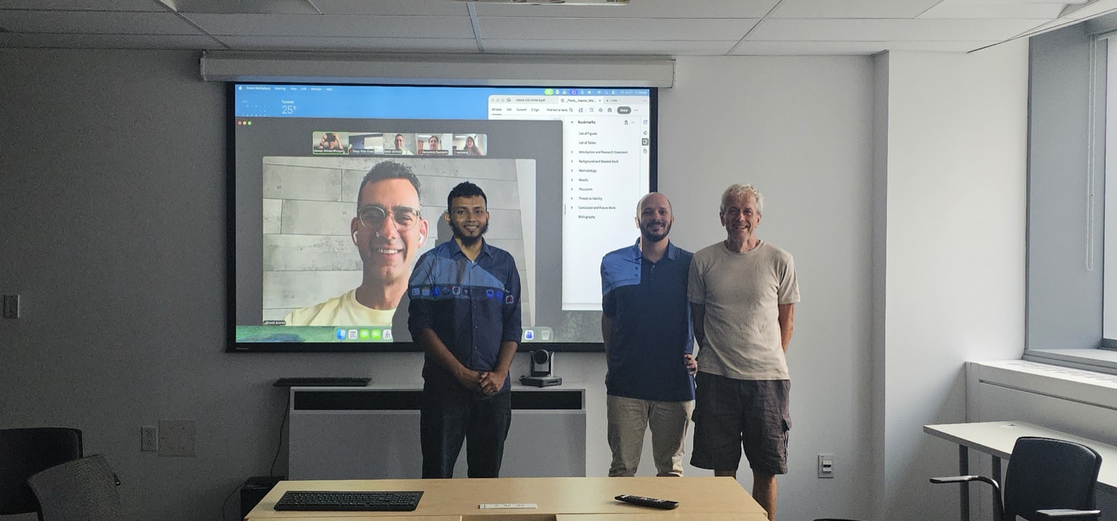 Kawsar with the examination committee after the thesis defense